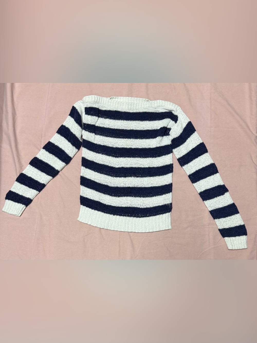 Kids GAP Navy and White Striped Kids Sweater